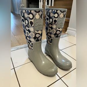 Coach rain boots size 7